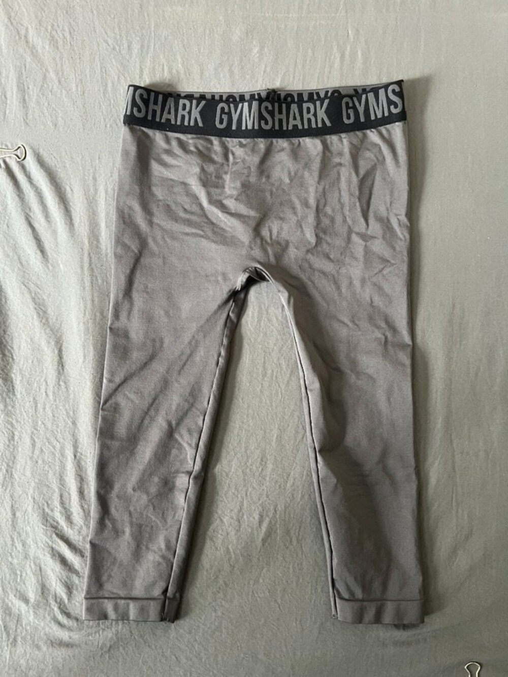Gymshark Women's Charcoal Grey Leggings - High Waisted Seamless Workout Pants M
